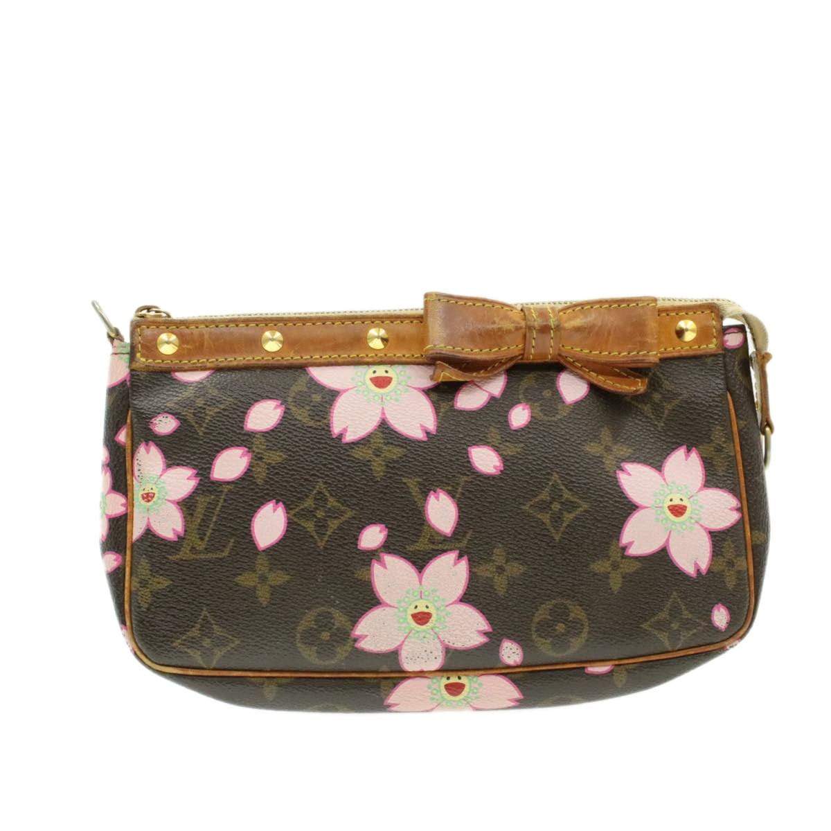 LV Cherry Blossom Pouch, Monogram Canvas Pochette, Vintage