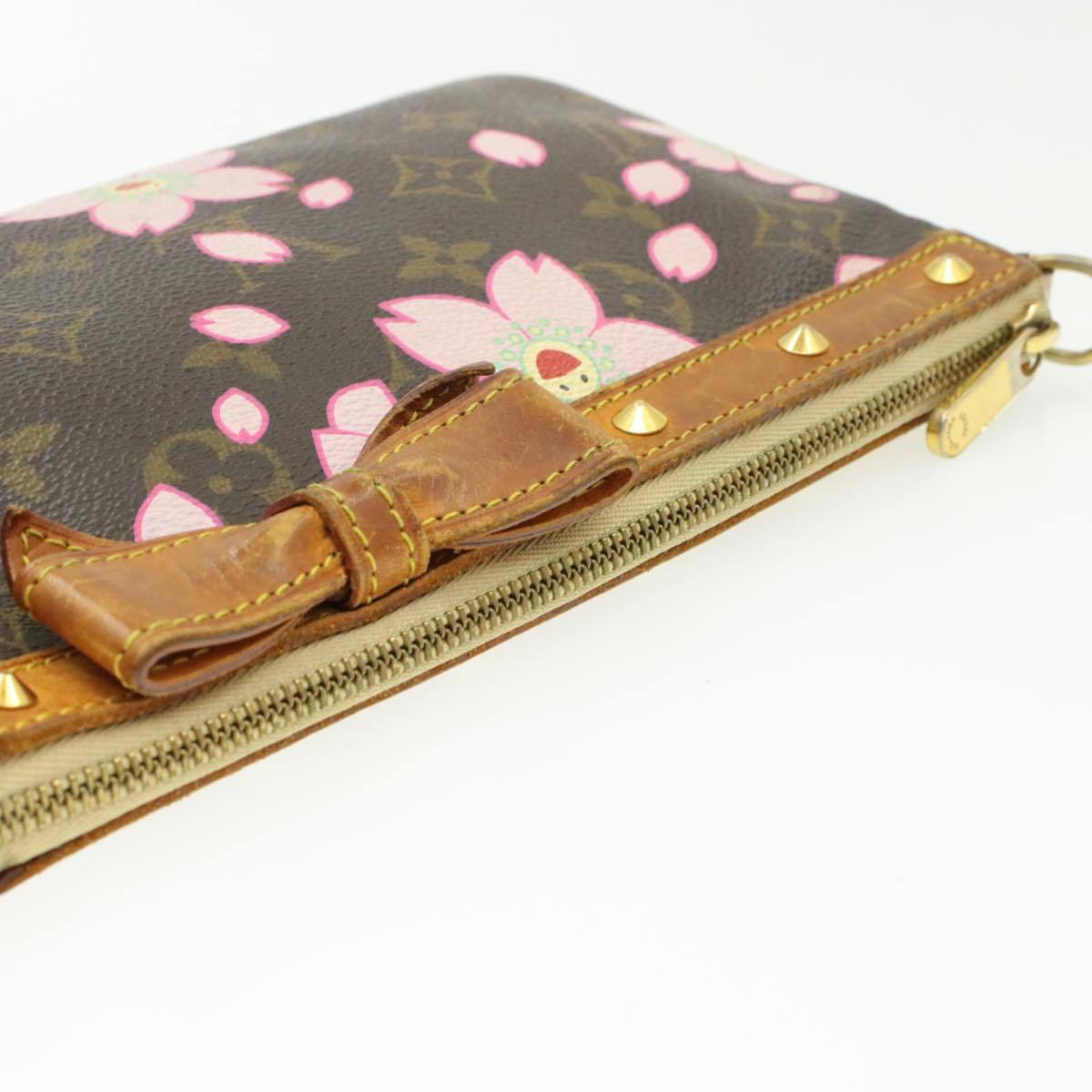 LV Cherry Blossom Pouch, Monogram Canvas Pochette, Vintage