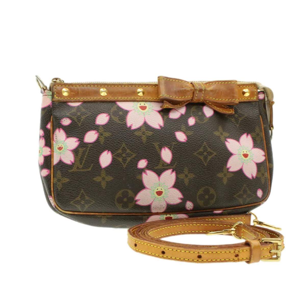 LV Cherry Blossom Pouch, Monogram Canvas Pochette, Vintage