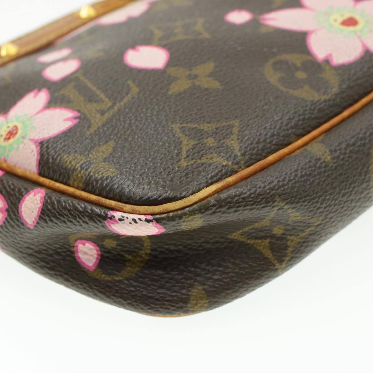 LV Cherry Blossom Pouch, Monogram Canvas Pochette, Vintage