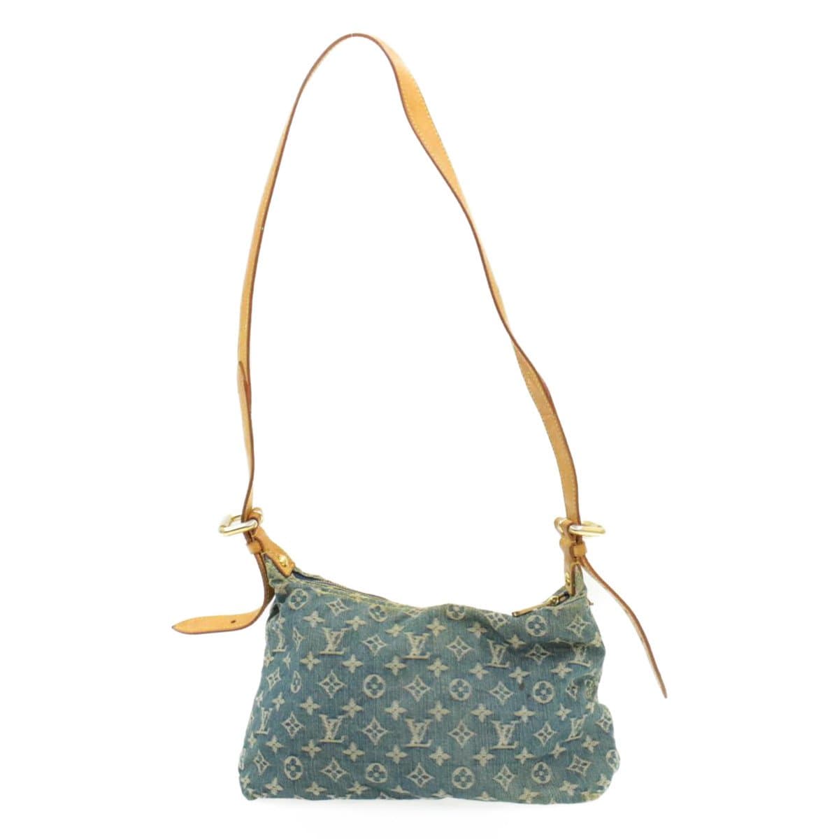 LV Denim Shoulder Bag, Monogram Buggy PM, Vintage Style