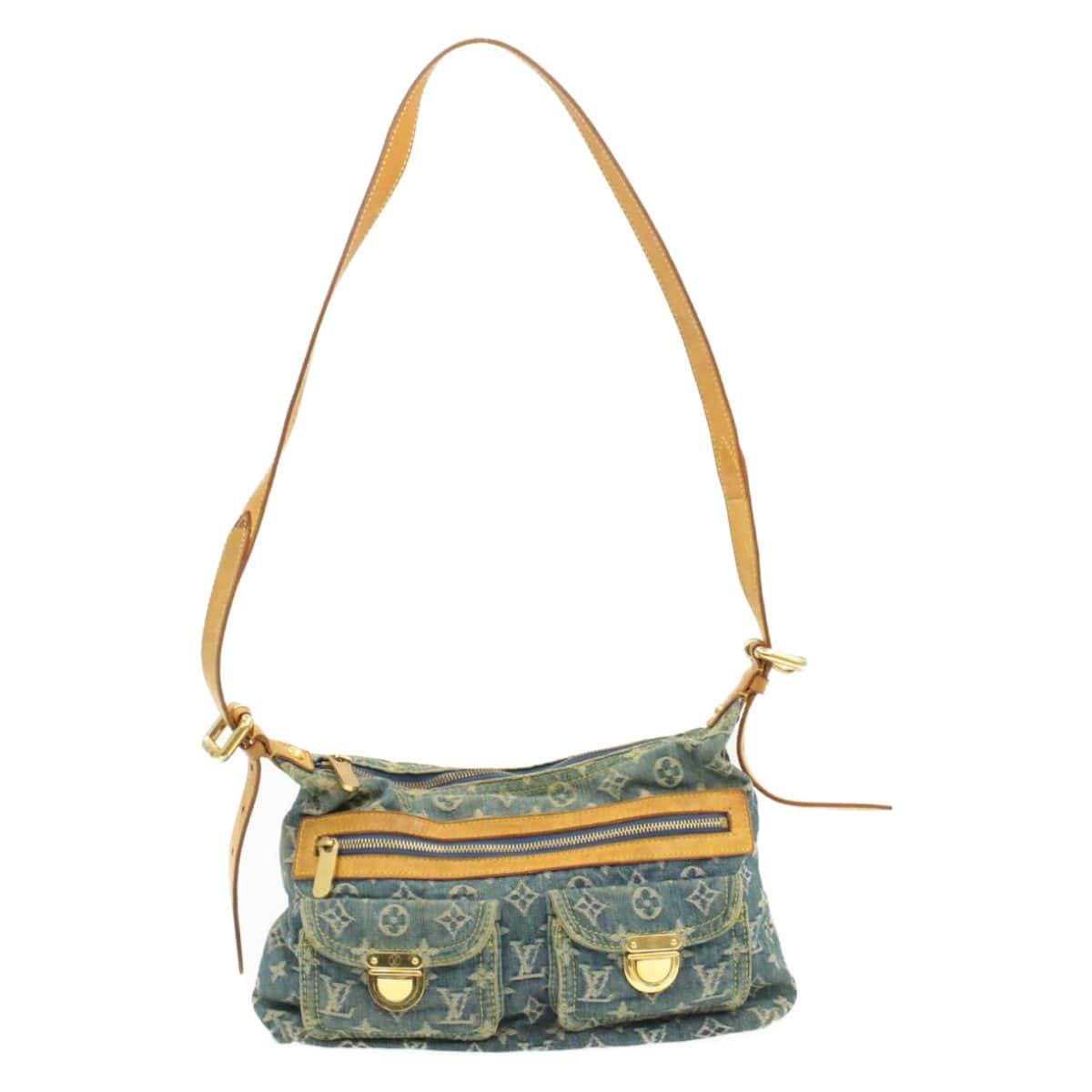 LV Denim Shoulder Bag, Monogram Buggy PM, Vintage Style
