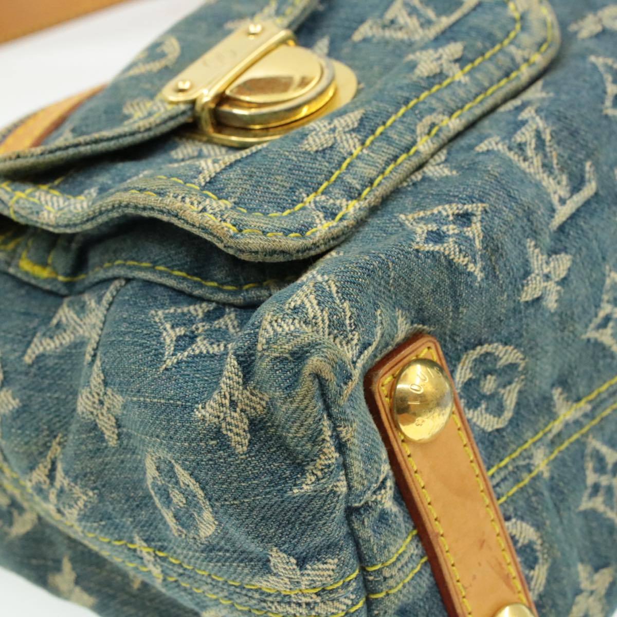 LV Denim Shoulder Bag, Monogram Buggy PM, Vintage Style