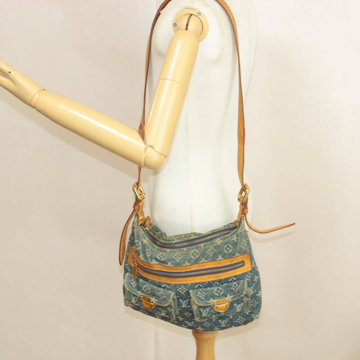 LV Denim Shoulder Bag, Monogram Buggy PM, Vintage Style