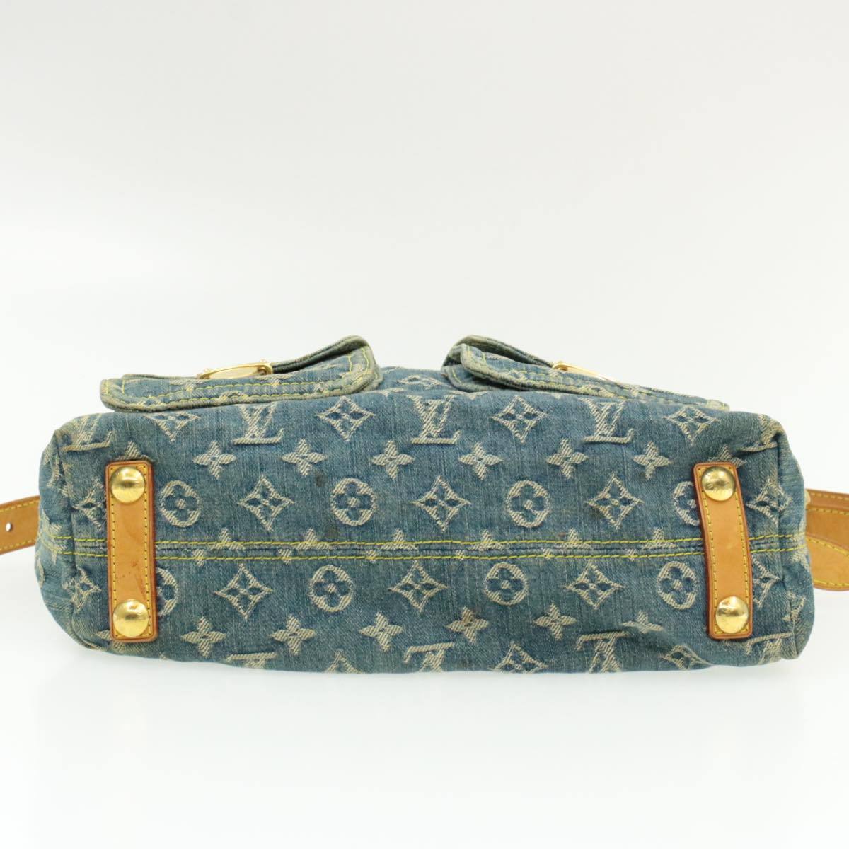 LV Denim Shoulder Bag, Monogram Buggy PM, Vintage Style