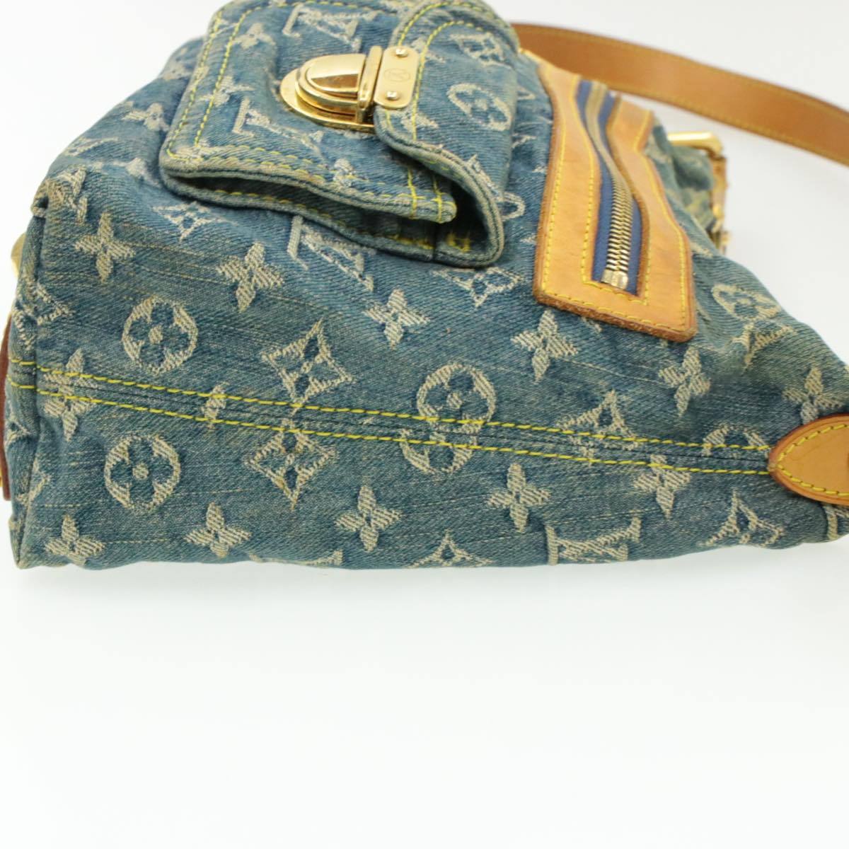 LV Denim Shoulder Bag, Monogram Buggy PM, Vintage Style