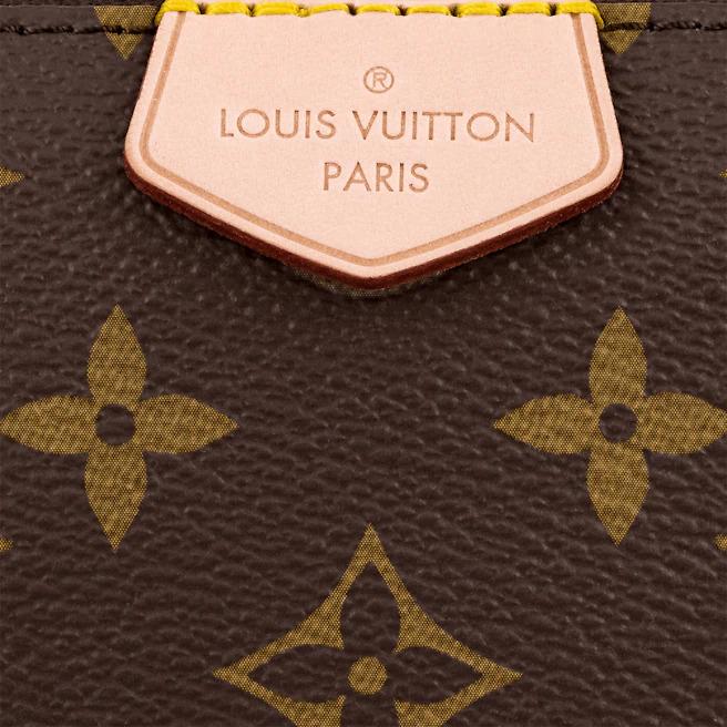 LV Multi Pochette, Monogram Canvas Crossbody Bag, Pink