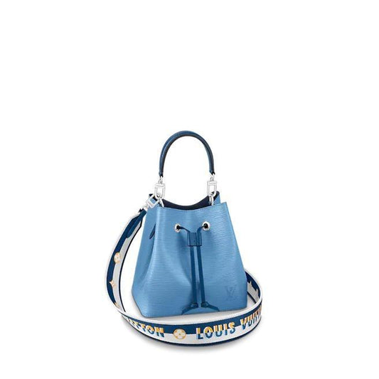 Louis Vuitton NéoNoé BB, Epi Leather Bucket Bag, Jacquard Strap