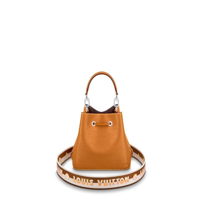 Louis Vuitton NéoNoé BB, Epi Leather Bucket Bag, Jacquard Strap
