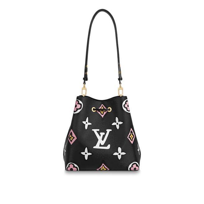 Louis Vuitton NéoNoé MM, Monogram Bucket Bag, Black