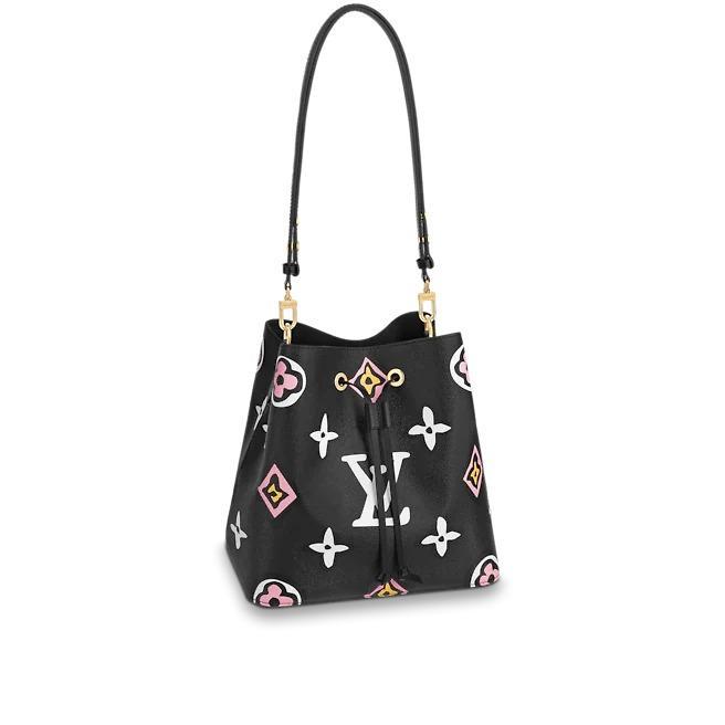 Louis Vuitton NéoNoé MM, Monogram Bucket Bag, Black