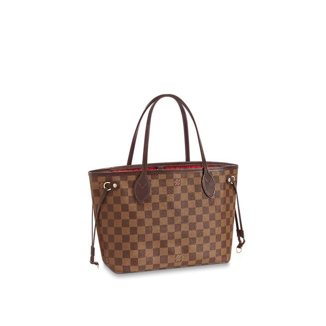 Louis Vuitton Neverfull PM, Damier Ebene Canvas Tote Bag