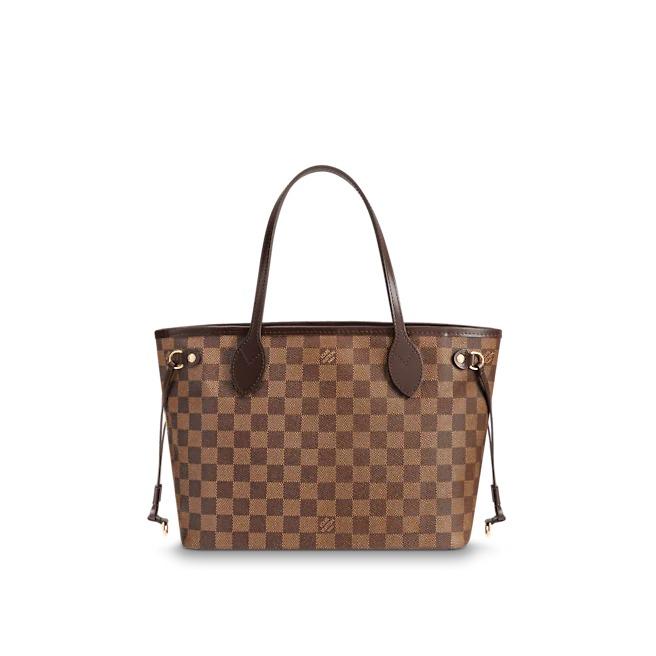 Louis Vuitton Neverfull PM, Damier Ebene Canvas Tote Bag