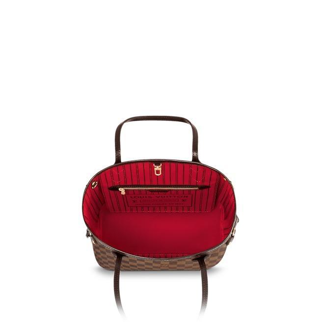 Louis Vuitton Neverfull PM, Damier Ebene Canvas Tote Bag