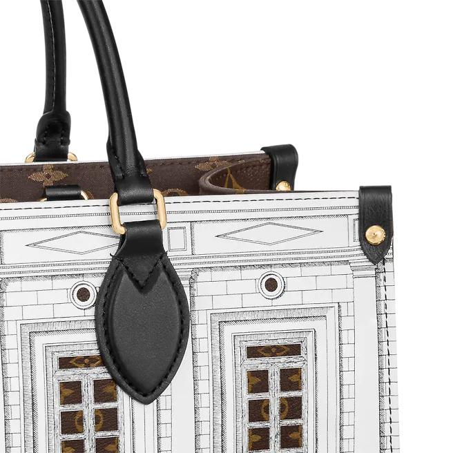 Louis Vuitton OnTheGo MM, Fornasetti Printed Calfskin Tote
