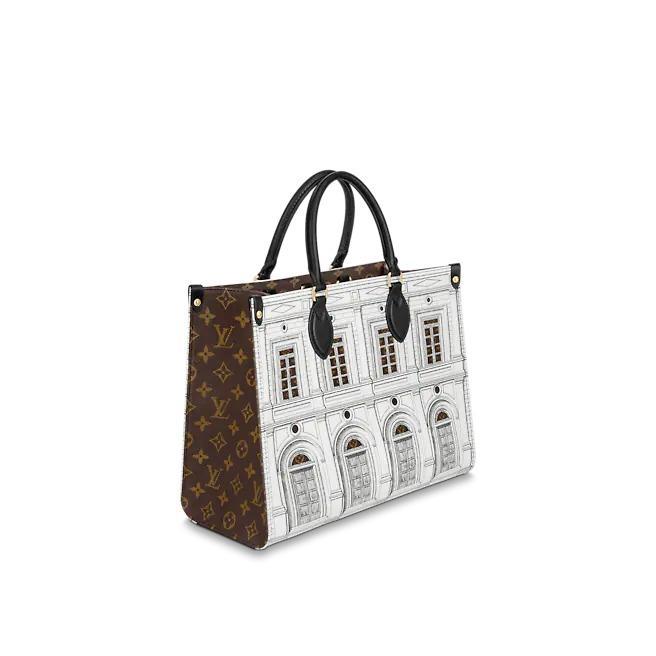 Louis Vuitton OnTheGo MM, Fornasetti Printed Calfskin Tote