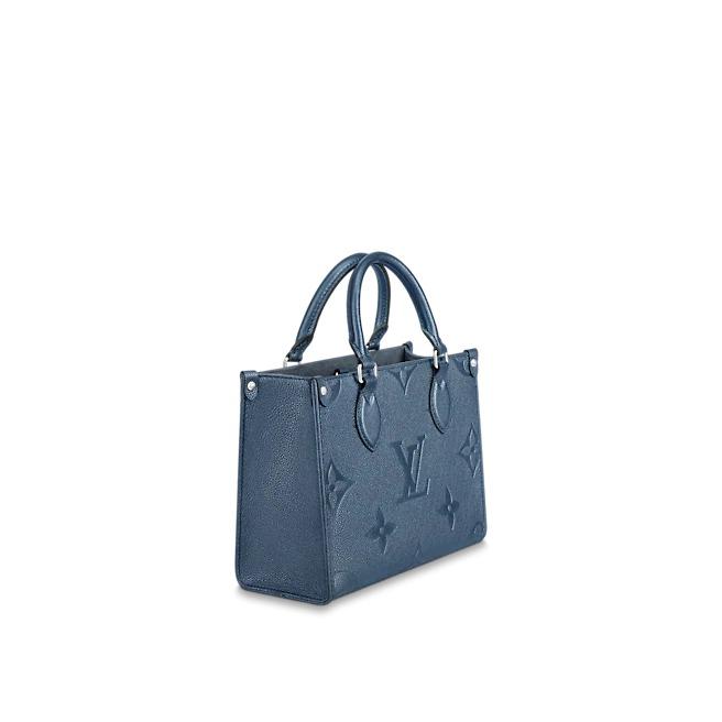 Louis Vuitton OnTheGo PM, Navy Monogram Empreinte Tote