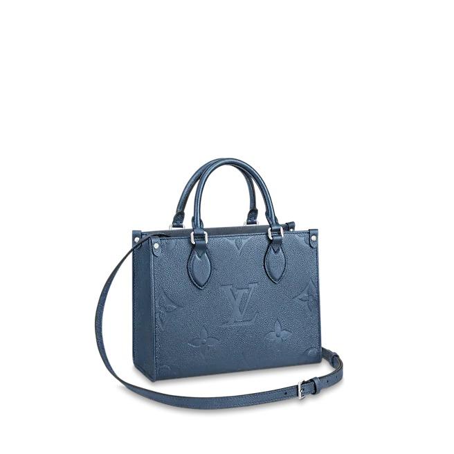 Louis Vuitton OnTheGo PM, Navy Monogram Empreinte Tote