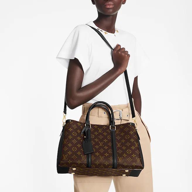 Louis Vuitton Soufflot MM, Monogram Canvas Handbag
