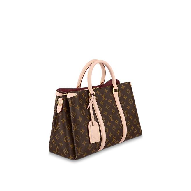 Louis Vuitton Soufflot MM, Monogram Canvas Tote Handbag