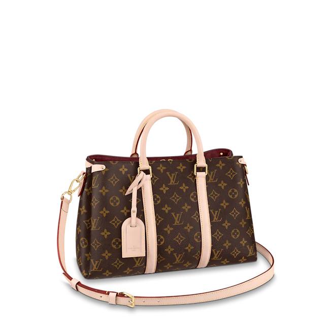 Louis Vuitton Soufflot MM, Monogram Canvas Tote Handbag
