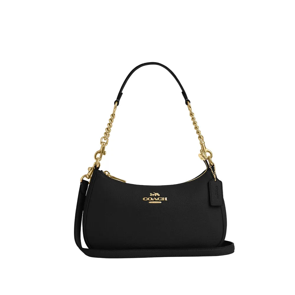 Coach Teri Shoulder Bag In Signature Canvas - Gold/Black