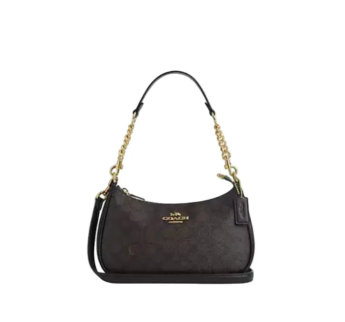 Coach Teri Shoulder Bag In Signature Canvas  - Walnut