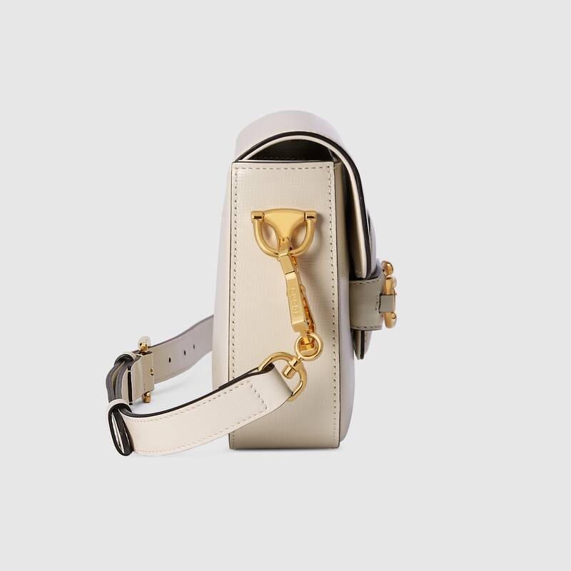 Gucci Horsebit 1955 Mini Bag White Leather
