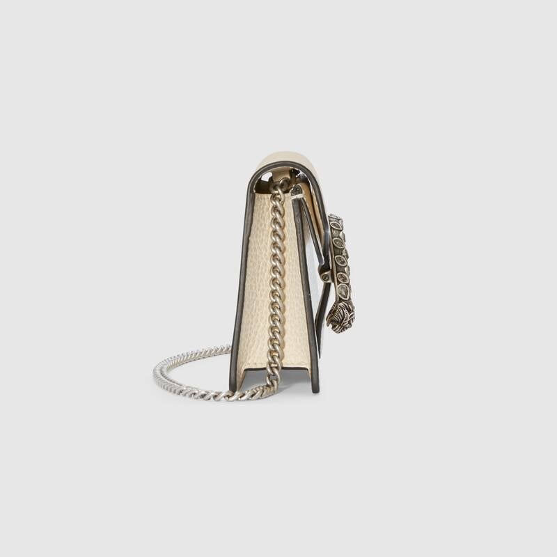 Gucci Dionysus Super Mini Leather Bag White Leather