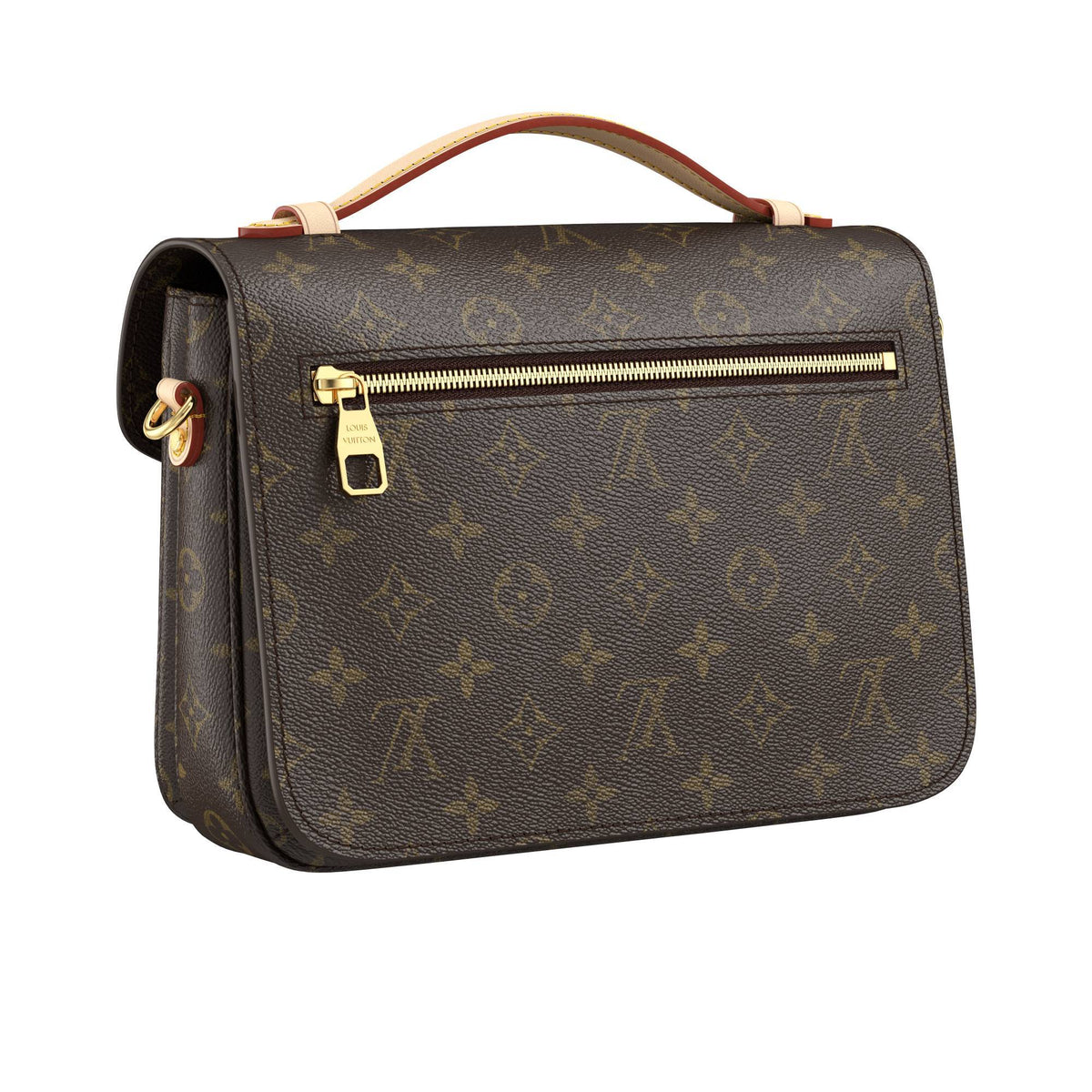 Louis Vuitton Pochette Métis, Monogram Canvas Satchel, Gold Hardware